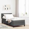vidaXL Boxspringbed met matras Donkergrijs 200 x 80 cm Stof
