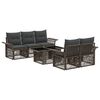 vidaXL Tuinbankenset 6 st Grijs en Donkergrijs poly rattan