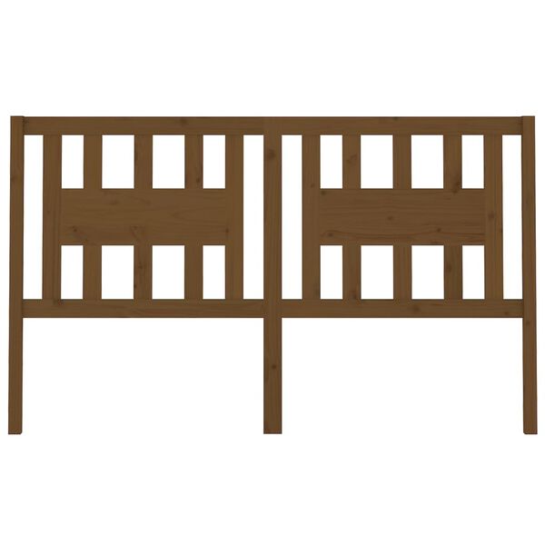 vidaXL Hoofdbord 156x4x100 cm massief grenenhout honingbruin