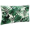 vidaXL Rugkussen PUTTEN 100% Polyester Bladpatroon 80 x 40 x 15 cm