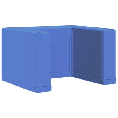 vidaXL Kinderbank 2-in-1 kunstleer blauw