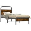 vidaXL Bedframe zonder matras bewerkt hout gerookt eiken 80x200 cm