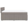 vidaXL Boxspring met matras stof taupe 140x200 cm