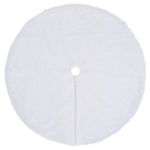 vidaXL Kerstboomrok Wit 90 cm Imitatiebont