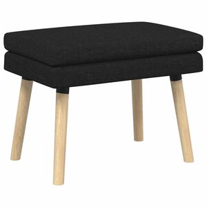 vidaXL Dubbel Laagige Bank Zwart 60 x 40 x 46 cm Stof