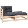 vidaXL 2-delige Loungeset met kussens massief grenenhout