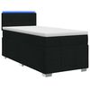 vidaXL Boxspringbed met matras met hoofdeinde Zwart 100 x 200 cm Stof