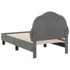 vidaXL Peuterbedframe met hoofdbord Donkergrijs 70 x 140 cm Fluweel