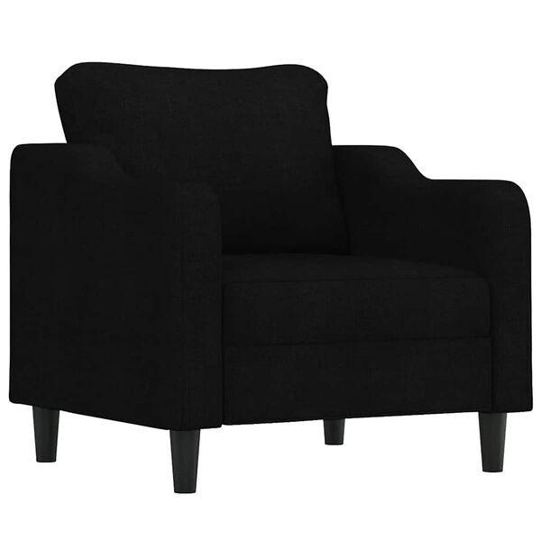 vidaXL Fauteuil 60 cm stof zwart