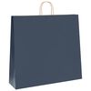 vidaXL Papieren zakken 50 st met hengsels 54x15x49 cm blauw