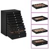 vidaXL Sieradendoos 10-laags met horlogehouders zwart 29x20,5x40,5 cm