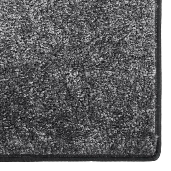 vidaXL Vloerkleed zachte pool anti-slip 67x180 cm grijs