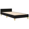 vidaXL Bedframe met hoofdeinde Zwart 90 x 190 cm Stof