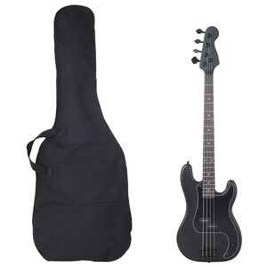 vidaXL Basgitaar voor beginners elektrisch met tas 4/4 46" zwart
