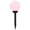 vidaXL LED-solarlampen rond 20 cm RGB 3 st