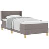 vidaXL Boxspringbed met kussen met hoofdeinde Taupe 190 x 90 cm Stof