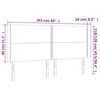 vidaXL Hoofdbord met randen 203x16x118/128 cm fluweel donkergrijs