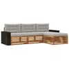 vidaXL Buiten bankenset 4 st Naturel en lichtgrijs Polyester