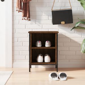 vidaXL Schoenenkast 38x35x50 cm bewerkt hout bruin eikenkleur