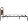 vidaXL Bedframe zonder matras metaal gerookt eikenkleurig 200x200 cm