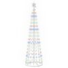 vidaXL Kegelvormige led-kerstboom 180 cm 250 LED's Meerkleurig Staal