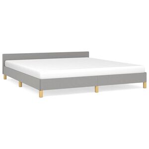 vidaXL Bedframe zonder matras stof lichtgrijs 180x200 cm