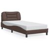 vidaXL Bedframe zonder matras "Hvar" kunstleer bruin 80x200 cm