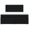 vidaXL Boxspring met matras stof zwart 180x200 cm
