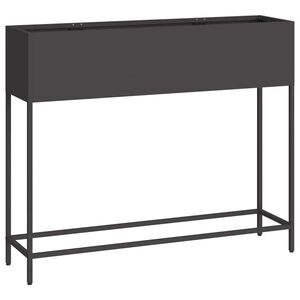 vidaXL Verhoogde Tuin Plantbak Zwart 100 x 26 x 82 cm Staal
