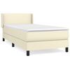 vidaXL Boxspring met matras kunstleer cr&egrave;mekleurig 80x200 cm