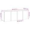 vidaXL Tv-meubels 2 st wandgemonteerd 60x30x41 cm bruin eikenkleur