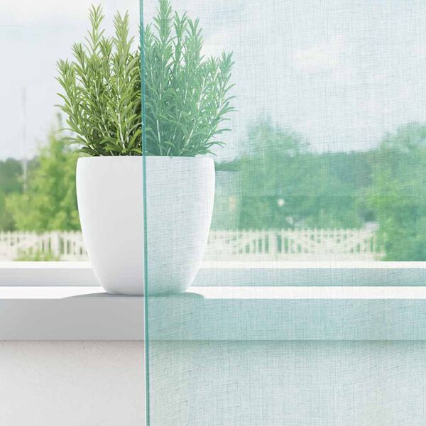 vidaXL Gordijnen voile met doorvoertules 2 st turkoois