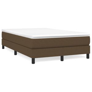 vidaXL Boxspring bed 120x200 cm stof donkerbruin