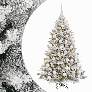vidaXL Kunstkerstboom met Ballen 150 cm 150 LED's Warmwit