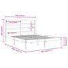 vidaXL Bedframe zonder matras massief grenenhout wit 140x190 cm