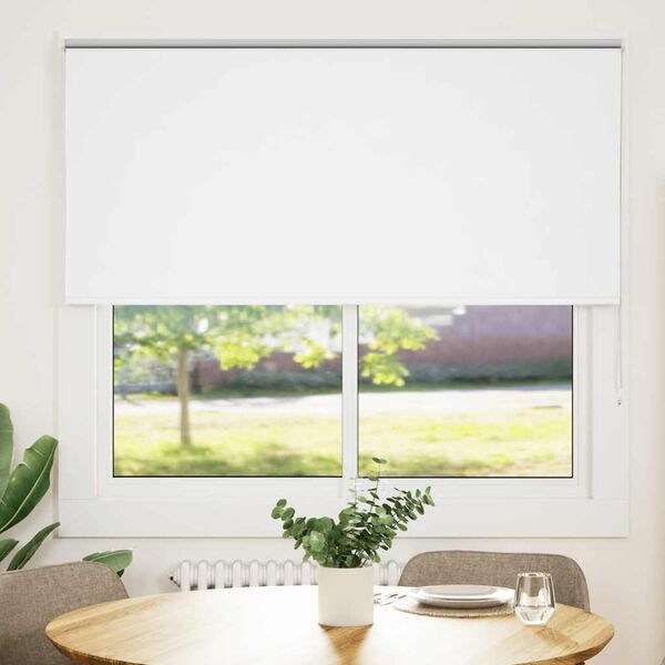 vidaXL Rolgordijn verduisterend 160x130 cm stofbreedte 156,6 cm wit
