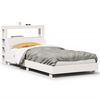 vidaXL Bedframe zonder matras massief grenenhout wit 90x200 cm