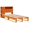 vidaXL Bed met boekenkast zonder matras massief hout wasbruin 75x190cm
