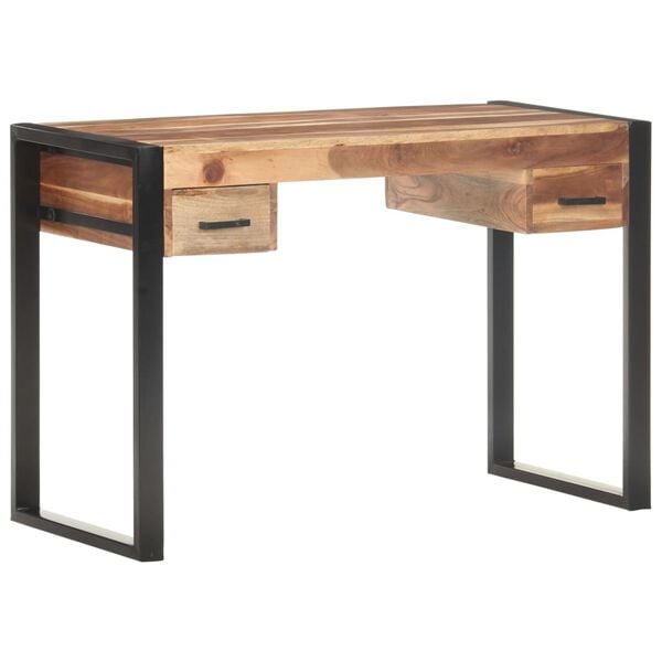vidaXL Bureau 110x50x76 cm massief hout