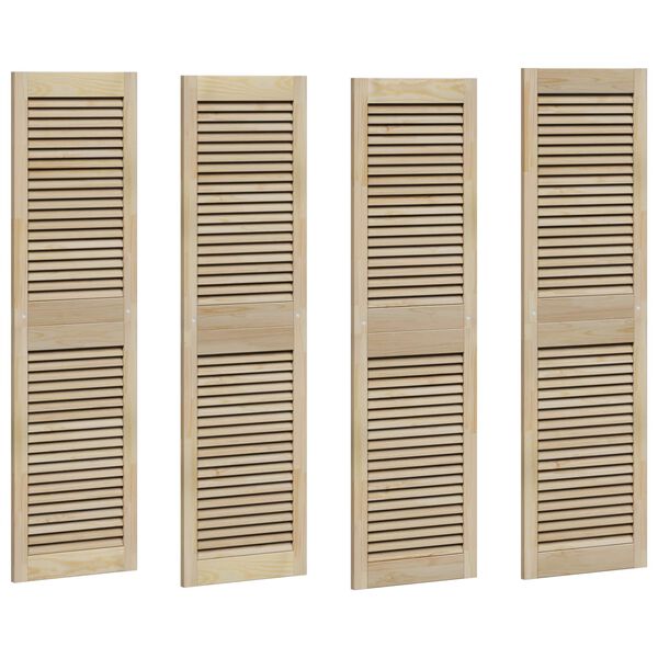 vidaXL Kastdeur 4 pcs Naturel 140.5 x 2 x 59.5 cm Massief grenenhout