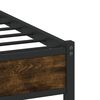 vidaXL Bedframe zonder matras metaal gerookt eikenkleurig 193x203 cm