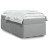 vidaXL Boxspring met matras stof lichtgrijs 90x190 cm