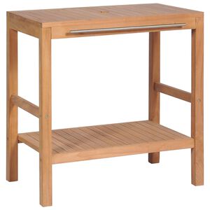 vidaXL Badkamer wastafelkast 74x45x75 cm massief teakhout