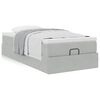vidaXL Ottoman bed met matras 80x200cm fluweel lichtgrijs