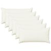 vidaXL Kussensloop 6 st HOUTEN Wit 40 x 80 cm Faux Linnen