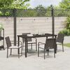 vidaXL Tuin eettafelset 5 pcs Bruin en zwart PE Rattan