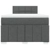 vidaXL Boxspring met matras stof donkergrijs 120x190 cm