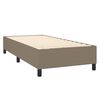 vidaXL Boxspring met matras stof taupe 90x200 cm