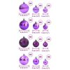 vidaXL Kerstballen 100 st &Oslash;3/4/6 cm lila