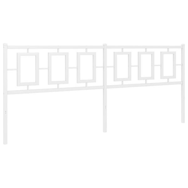 vidaXL Vervangend hoofdbord 200 cm metaal wit